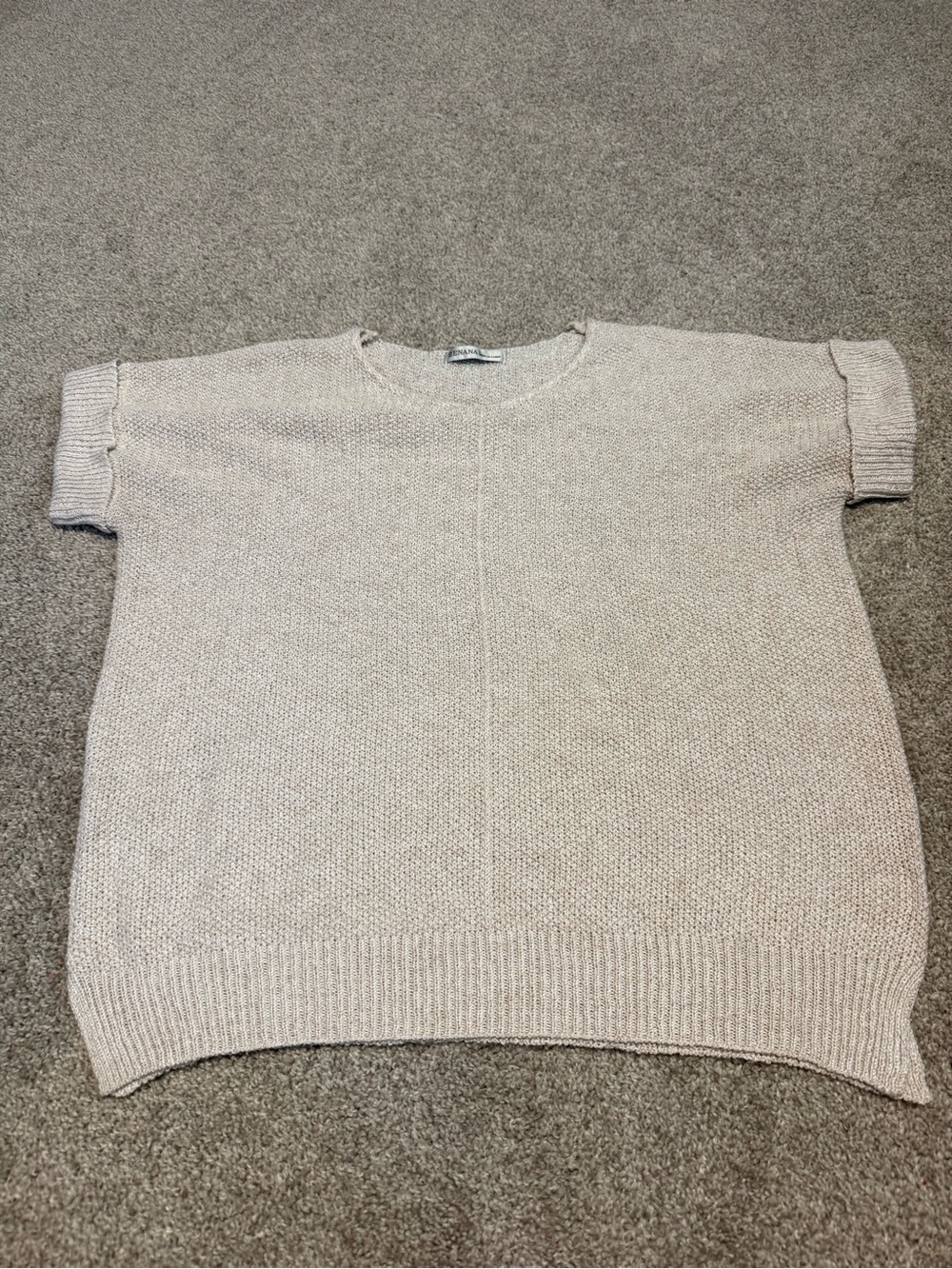 Zenana Classic Cream Short-Sleeve Knit Sweater - Women's